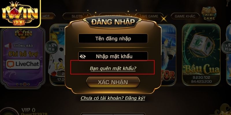 Cách reset mật khẩu khi quên Iwin khôi phục quyền làm chủ