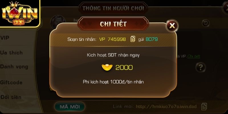  Vào tài khoản để kích hoạt xác thực hai lớp (2FA) Iwin